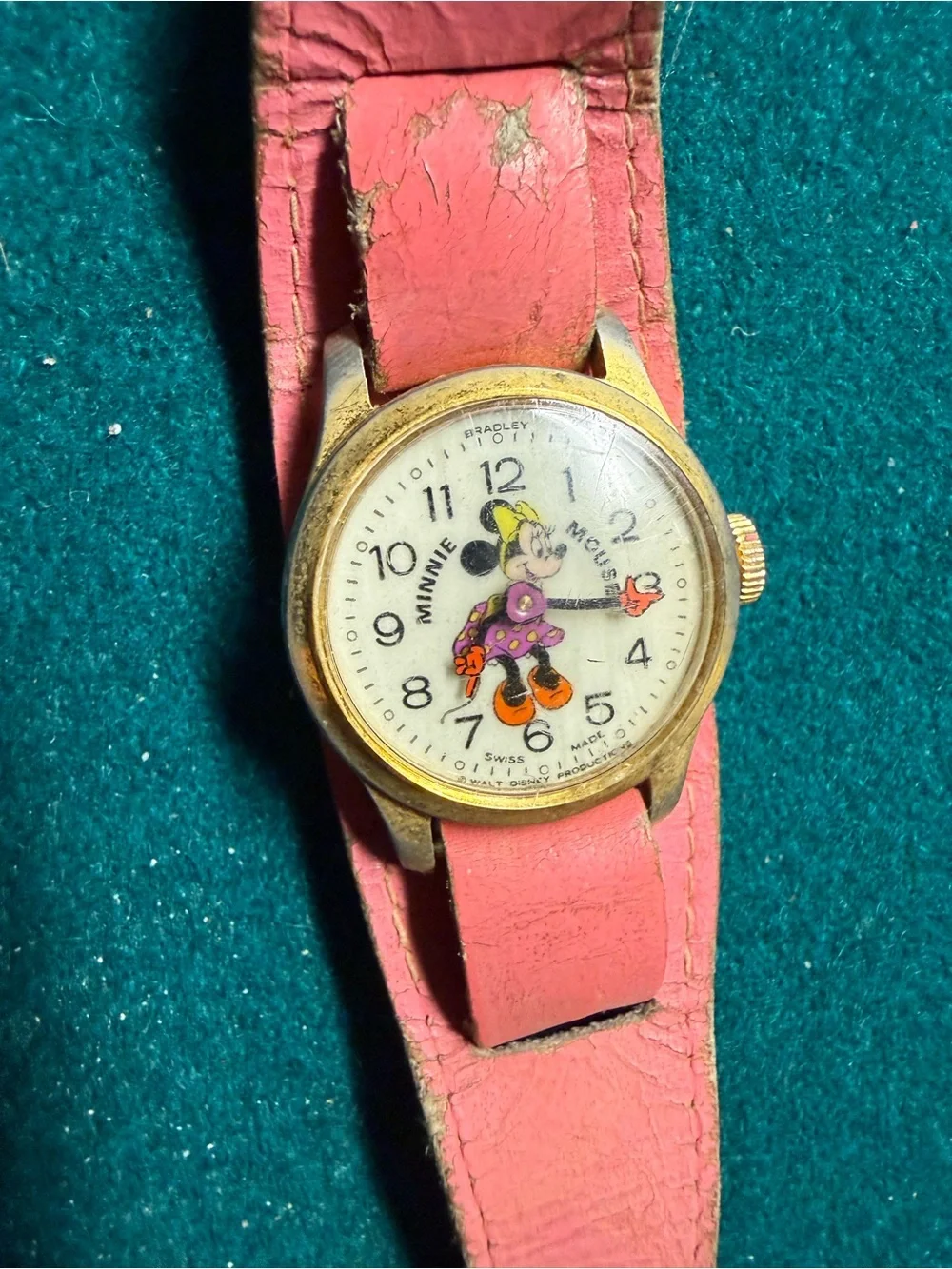 Minnie Mouse Vintage Character Watch - Pink Strap